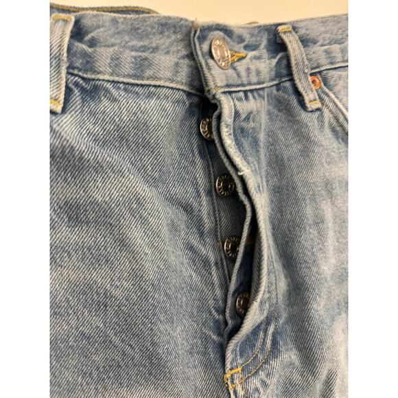 AGOLDE Parker Denim Cutoff Shorts Women’s 29 High Rise Distressed Raw Hem light - Picture 6 of 10